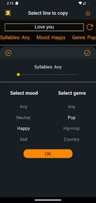 Rhyme Lines AI android App screenshot 4